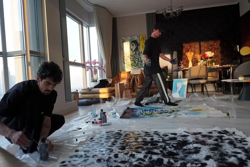 Joe Taveras & Jad Maq collaborating in Dubai, Feb. 2025 New Renaissance